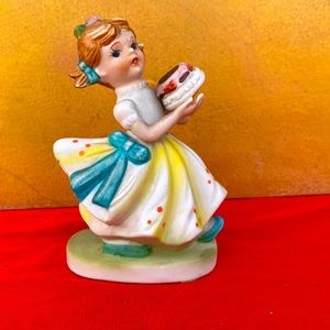Vintage Birthday Figurine Girl Figurine